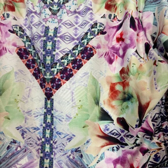 Nanette Lepore Swim Sun Top Crop Rashguard Floral Beach Large - Picture 8 of 12